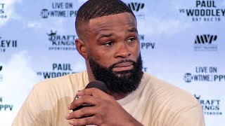 TYRON WOODLEY FIRST IMMEDIATE REACTION AFTER JAKE PAUL KNOCKOUT TELLS FANS TO quotRESPECT JAKEquot [upl. by Nrubua117]