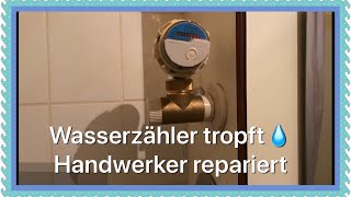 Wasserzähler tropft Handwerker zeigt denn Austausch 👈 [upl. by Fawna]