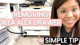 How to Take Out IKEA Alex Cabinet Drawers  Easy Tutorial for Removing Drawers from Alex Cabinets [upl. by Thanasi]