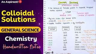 Chemistry  Lec8  Colloidal Solutions  Chapter1 Matter  An Aspirant [upl. by Netsyrc]