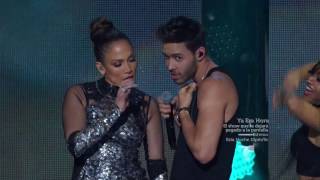 Prince Royce feat Jennifer Lopez  quotBack it Upquot Live at iHeartRadio Fiesta Latina Full HD [upl. by Nerrak]