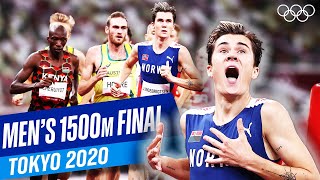 Ingebrigtsen breaks OLYMPIC RECORD  Mens 1500m final at Tokyo 2020 [upl. by Kaycee207]