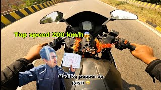 Ktm rc 390 bs3 top speed 😱check kr liya [upl. by Arsuy137]