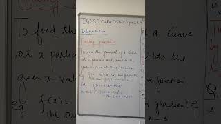 igcse maths differentiation [upl. by Bindman]