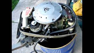 johnson 15hp boat motor cold start [upl. by Atreb]