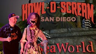 HowlOScream San Diego at Seaworld Opening Night 2024 [upl. by Adlesirhc]