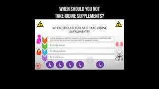 When should you not take iodine supplements iodine thyroidproblems thyroid endocrinology [upl. by Magda]