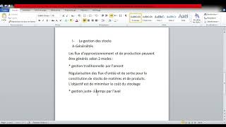 La gestion budgétaire des approvisionnements  La gestion des stocks Généralités [upl. by Muraida784]