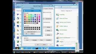 How to change page colors and text in Internet Explorer in Microsoft Windows Server 2012 [upl. by Borchert]