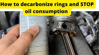 Oil consumption and decarbonizing oil rings works How to clean oil rings without removing pistons [upl. by Ambrogino]