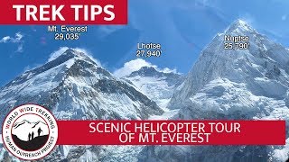 Helicopter Tour of Mt Everest  Stunning Views of Himalayas in Nepal  Trek Tips [upl. by Aihtnis]