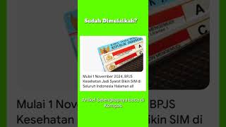 Ngurus SIM Kudu Pake BPJS sim infoterbaru shorts [upl. by Nomi]