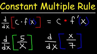 The Constant Multiple Rule For Derivatives [upl. by Anelim]