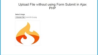 Upload Image without using Form Submit in PHP with Ajax [upl. by Casar]