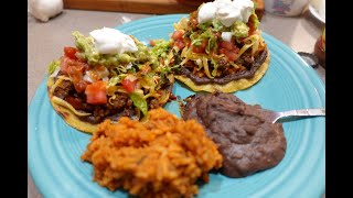 Homemade Tostadas and Spanish Rice FROM SCRATCH Cook with me [upl. by Ikiv]