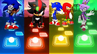 Sonic Exe Vs Knuckles Sonic Vs Blaze Hedgehog Vs Shadow Exe Tiles Hop [upl. by Yurik]