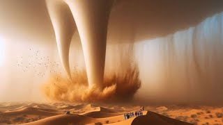 Severe landspout Spotted in Al Khidayrah Sharjah UAE [upl. by Berl111]