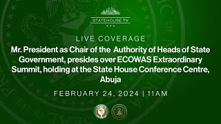 ECOWAS Extraordinary Summit Holding At The State House Conference Centre Abuja LIVE [upl. by Loella307]