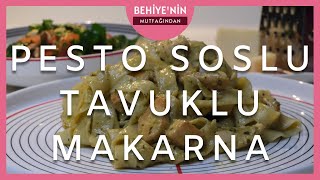 Pesto soslu tavuklu makarna ve salata tarifi [upl. by Christianson185]