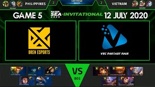 BREN ESPORTS VS VEC FANTASY MAIN GAME 5 FINAL BO5 12 JULY 2020  RAZER SEAINVITATIONAL 2020 [upl. by Clayberg]