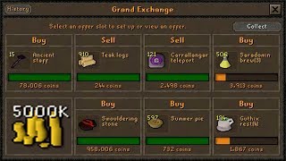 How Much Can I Make FLIPPING With 5M OSRS [upl. by Anom]