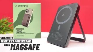 Ambrane Wireless Power Bank 10000 mAh with MagSafe  Best MagSafe Power Bank 10000 mAh [upl. by Yrellav276]