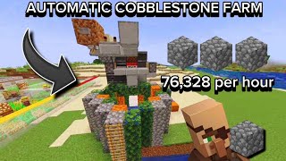 AUTOMATIC COBBLESTONE FARM  MINECRAFT  TUTORIAL  URDUHINDI [upl. by Ahserb]