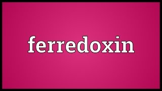 Ferredoxin Meaning [upl. by Bassett230]