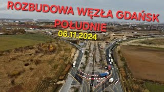 ROZBUDOWA WĘZŁA GDAŃSK POŁUDNIE  BORKOWO 06112024 [upl. by Arela695]