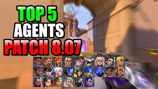 Top 5 Agents To CLIMB Ranked  Patch 807 [upl. by Prescott]