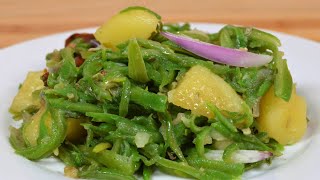 Mauritian Cuisine Sauteed Green Beans with Potato Vegan  Haricots Verts Sautés [upl. by Sualk]