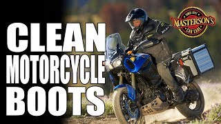 How To Clean Motorcycle Boots  Alpinestars TECH 8  Mastersons Car Care [upl. by Akemit513]