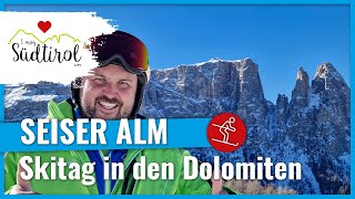 Skigebiet Seiser Alm ❤️ Skivergnügen in den Dolomiten ➡️ Dolomiti Superski [upl. by Lough]