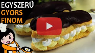 Eclair fánk  Recept Videók [upl. by Sybille]