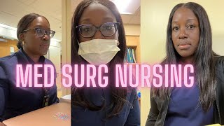 Day in the life of a nurse medsurg edition medsurg nurse minivlogs [upl. by Naitsihc712]