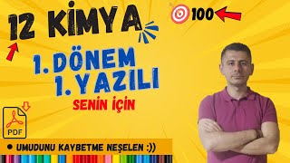 12Sınıf Kimya  1Dönem 1Yazılıya Hazırlık  20242025  Ücretsiz PDF [upl. by Asirralc]