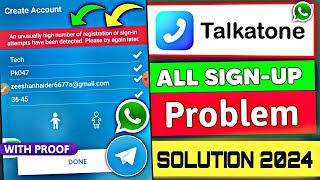 Talkatone Sign up error problem ✅ [upl. by Obmar]