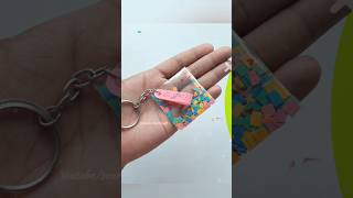 Making only 1 key ring  making ♥️ paper chabi challa  🌹 chabi ring  key ring  shorts [upl. by Akived]