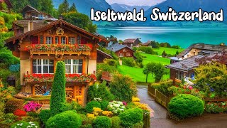 Iseltwald Switzerland walking tour 4K  The hidden Swiss gem on the lake Brienz [upl. by Anyrtak59]