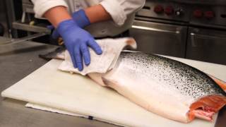 Nicholas and Company  How to Fillet a Whole Salmon [upl. by Peonir]