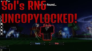 Sols RNG  UNCOPYLOCKED  Roblox Studio [upl. by Terrill]