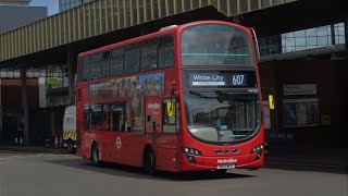 RARE WORKING  Bus Journey Metroline West Express Route 607  VW1825 BK10MFE  Volvo B9TL G2 [upl. by Eiralih]