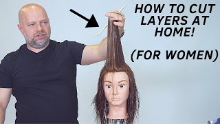 How to Layer Your Own Hair at Home  TheSalonGuy [upl. by Eceerahs540]