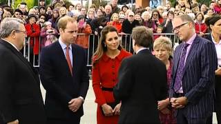 Prince William Kate receive warm welcome in chilly Christchurch [upl. by Allen]