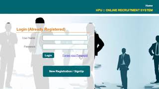 How to recover lost User ID and Password in HPU recruitment portal [upl. by Sidnal656]