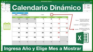 CALENDARIO Perpetuo en Excel sin MACROS Tutorial para Calendario Dinámico en EXCEL 2016 E27 [upl. by Scoles]