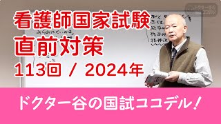 第113回看護師国家試験・直前対策・2024年 直前に行われた医師国家試験の内容を解析して出題を精密予想いたします [upl. by Eedeed]