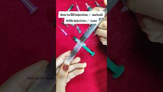 How to make Injection💉Syringe Mehndi Cone injection heena cone mehndi injectionmehndi [upl. by Gaul]