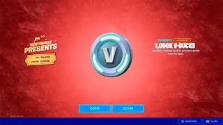 OPEN FREE VBUCKS PRESENT IN FORTNITE [upl. by Lind230]