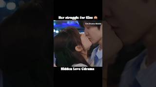 Her struggle for Kiss👄🙈 music love hiddenlove youtubeshorts cdrama youtube sangzhi duanjiaxu [upl. by Airbmac797]